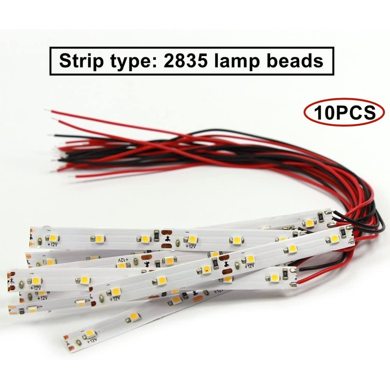 HUAZIZ 10 pieces 9-LED house lighting, 15 cm, warm white
