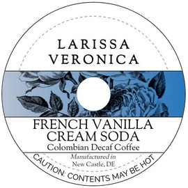 French Vanilla Cream Soda Colombian Decaf Coffee (Single Serve K-Cup Pods) (Gourmet, Naturally Flavored, Whole Coffee Beans) (12 pods, ZIN: 575852)