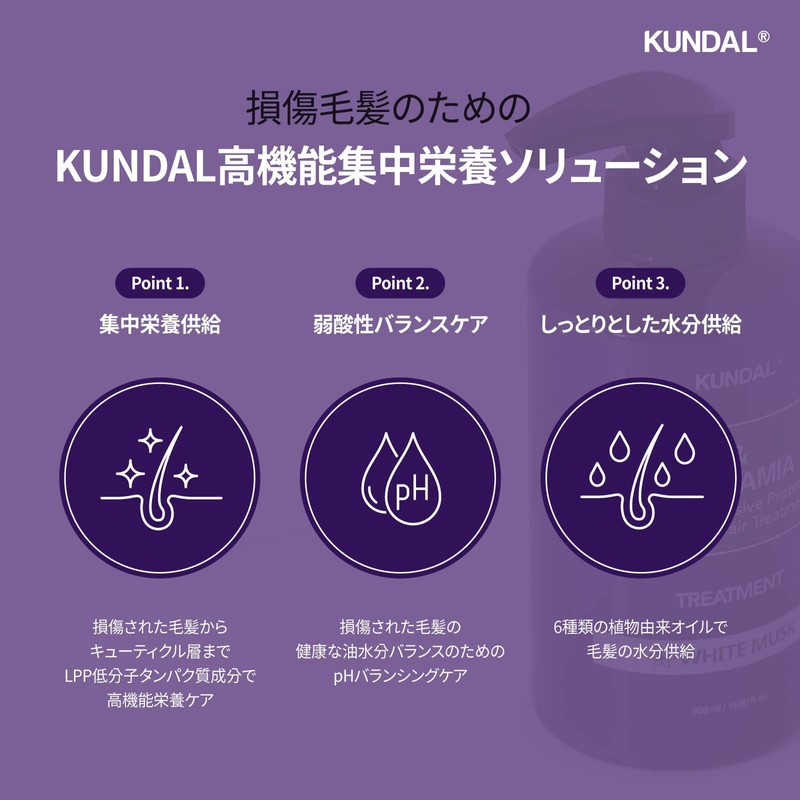 KUNDAL Protein Treatment 500 ml (Amber Vanilla)