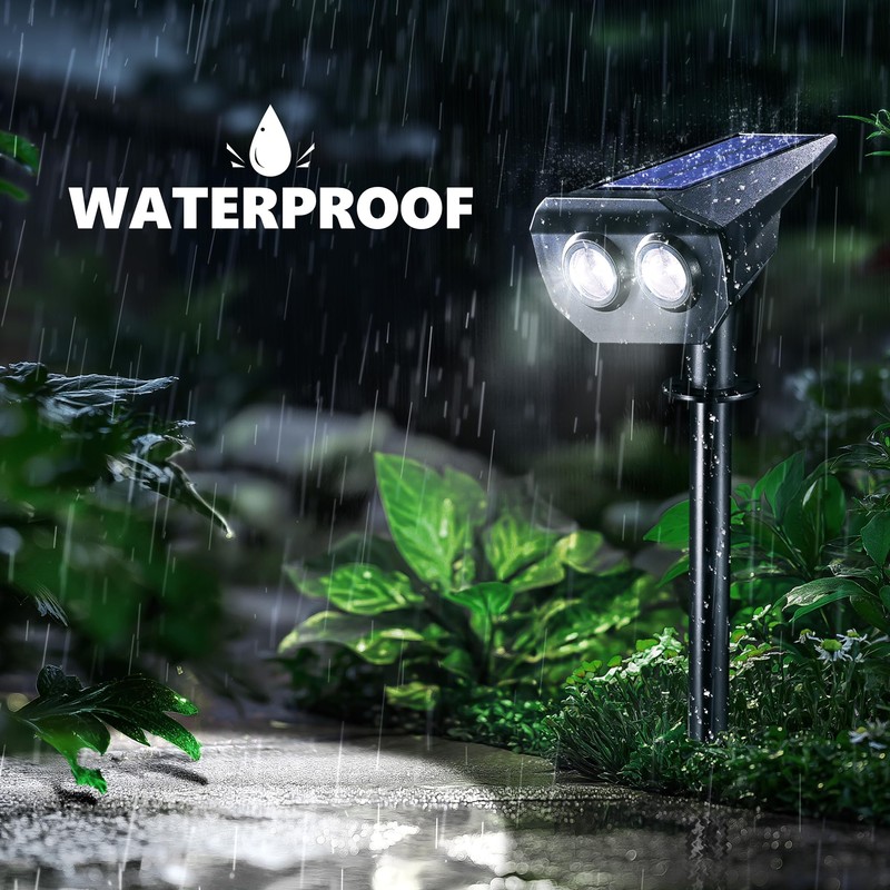 Flacchi Solar Lights Outdoor Waterproof - 2 Lighting Modes Solar