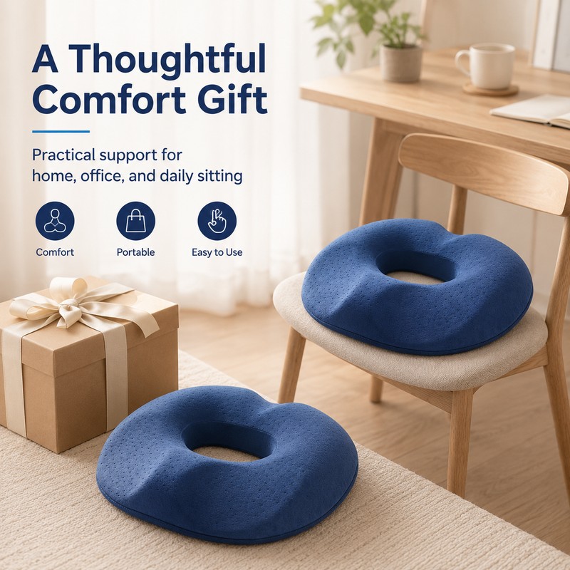 Donut Seat Cushion for Sitting Comfort – Soft Padded Chair