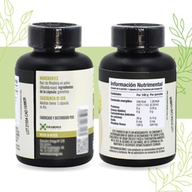 Rhodiola Rosea 60 Cápsulas | Ingredientes Naturales Sin Aditivos | Adaptogen I Reducir Estrés, Natural y Concentración, Bienestar General | 1000 Mg | Cápsulas Veganas