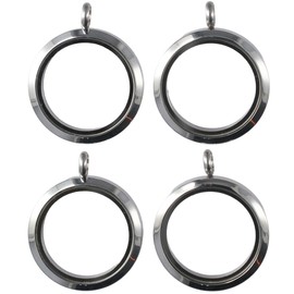 YYlingx 4Pcs Round Memory Locket Charms Electroplated Crystal Picture Frame Bouquet Charm for DIY Crafts Supplies Jewelry Making