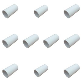 25mm White PVC Conduit Straight Coupler - Pack of 10