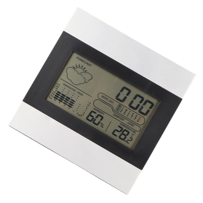 Digital Weather Clock Temperature and Humidity Display Aluminum Shell Digital