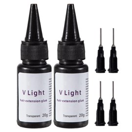 V Light Hair Extensions Tool, V-Light Hair Extension Clear Glue 2pacs