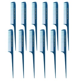 Allegro Combs 441. 8.5 In. Rat Tail Combs Pintail Braiding Or Parting Fine Teeth Rattail Hair Picks Combs Set For Hair Styling USA. 1 Dz. (TEAL)