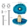 dssmboom Pack of 4 Agate Slice Stone Knobs with Screws,