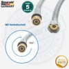 Shower Hose Bidet Reinforced Hose 2 m Stainless Steel 1/2
