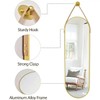 OGCAU Full Length Wall Mirror, 16"x48" Oval Gold Mirror with