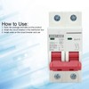 gernie DC Miniature Circuit Breaker, 2 Pole 1000V 50A DC
