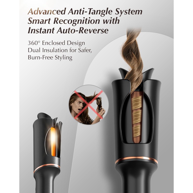 Automatic Rotating Curling Iron – VISKS V668 Pro Ceramic Hair