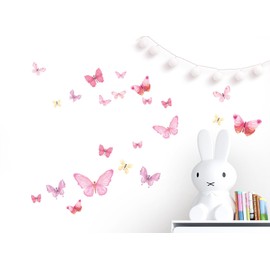 Little Deco DL679-16 Wall Stickers Set of 22 Butterflies for Children's Room