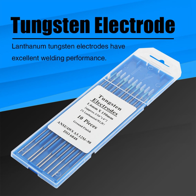 10pcs box WL20 Tungsten Electrode Professional Tig Rod 2.0% Lanthanated