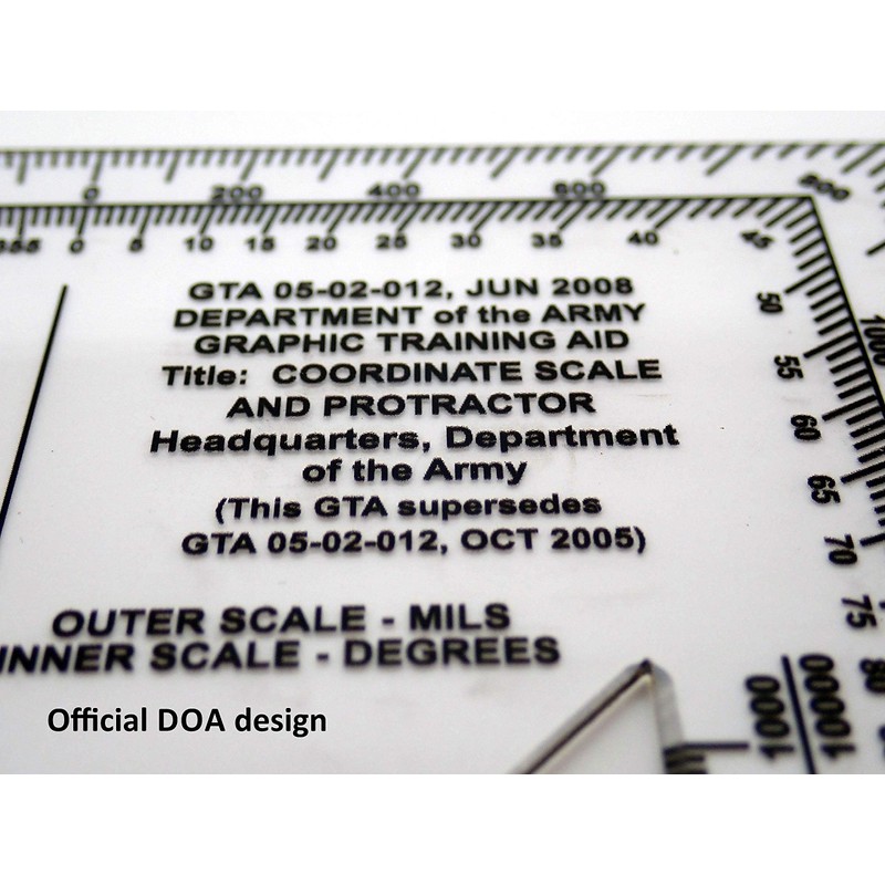 MTT PL - Protractor & Coordinate Scale US DOD GTA