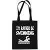 Print4U I'd Rather Be Swimming Swimmer Shopping Tote Bag Ladies