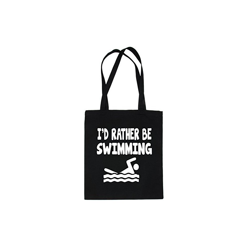 Print4U I'd Rather Be Swimming Swimmer Shopping Tote Bag Ladies