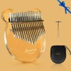 Anordsem 17 Key Kalimba Thumb Piano Clear Acrylic Material Bear