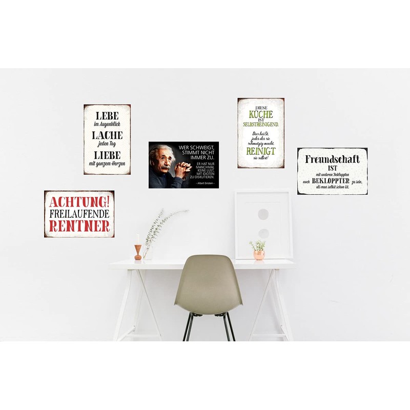 mrdeco Metal Sign 12 x 18 cm Parking Charging Station