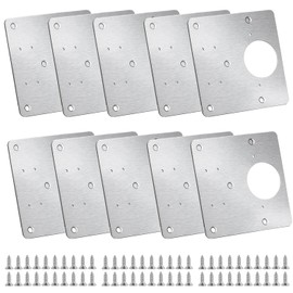 Hinge Repair Plate, Kitchen Door Hinge Repair Plate, Cabinet Hinge Repair Plate, Cupboard Door Hinge with Screws, Door Hinge Repair Plate Kit for Kitchen Door, Cabinet,Cupboard Door（10 Sets）