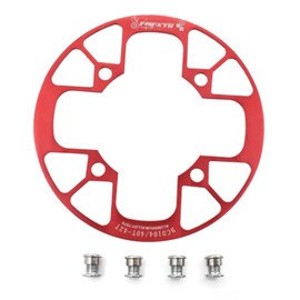 UPANBIKE Montain Bike Chainring Guard 104 BCD Aluminum Alloy Chain Ring Protector Cover for 32~34T 36~38T 40~42T Chainring Sprockets (36T-38T, Red)