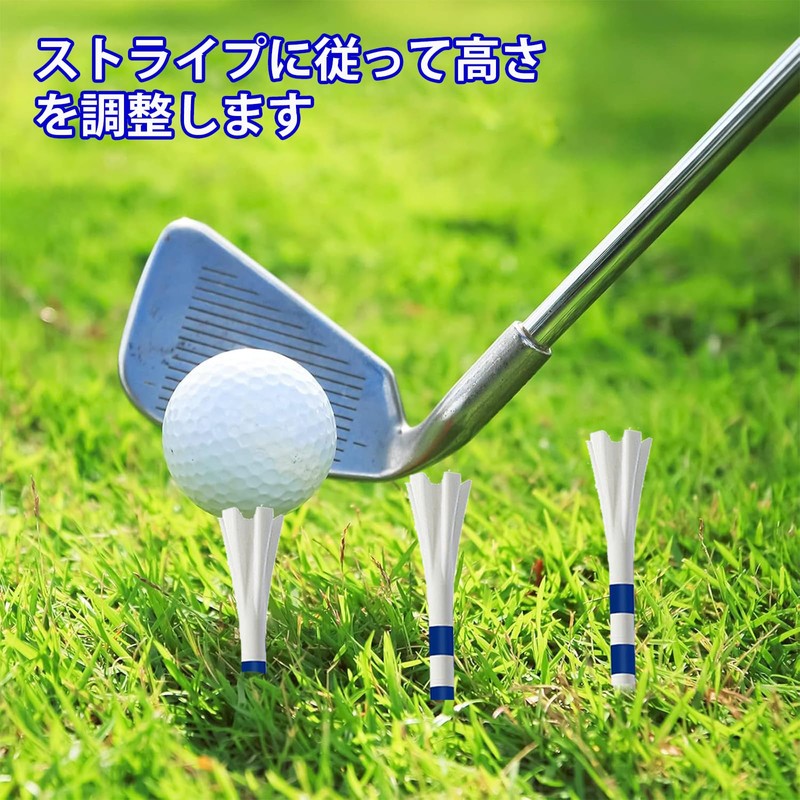 Aninako Golf Tee, Adjustable Height, 3.3 inches (83 mm), 30