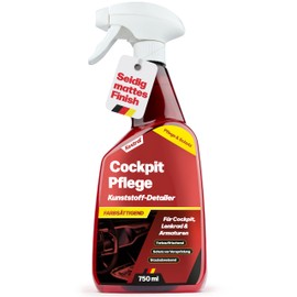 KESTRAL® Car cockpit care, plastic detailer with matte effect, removes dirt and cares at the same time, for cockpit, steering wheel and fittings in the car interior, made in Germany