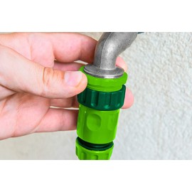 VERTO Tap Connector 1/2 - 3/4 Inch Garden Hose Connector, Easy Assembly, Connector for Garden Watering, Garden Watering, High Quality