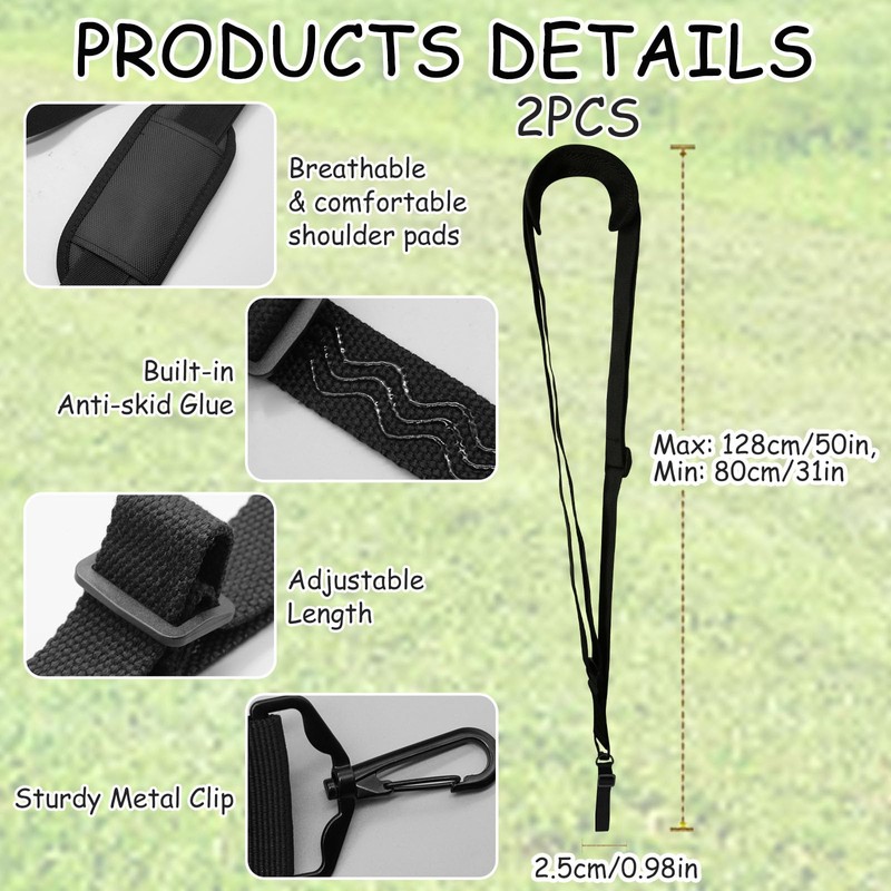2Pcs Shoulder Strap for Weed Trimmer, Adjustable Weed Eater Strap