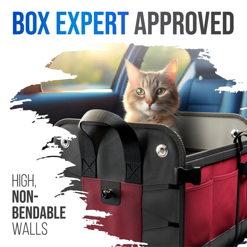 Car Trunk Organizer – Large Collapsible Storage Box with Adjustable