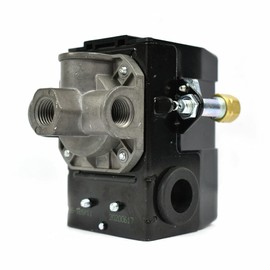 LEFITPA Replacement 1/4 Inch FPT Four Port Push Pull Swicth 95-125 PSI Pressure Switch for Interstate Pneumatics LF10-4H-MP