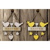 The Tie Co Easter Arts Craft Bonnet Decorations Egg Hunt - Set 2 Wooden Chick Signs