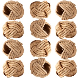 Nautical Rattan Napkin Rings Set of 12, Beach Napkin Holders, Napkin Rings Bulk for Party Decoration, Dinning Table, Everyday, Family Gatherings - A Great Tabletop Décor