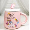 Ebros Gift Pastel Pink Whimsical Unicorn Rainbow Shooting Star Mug