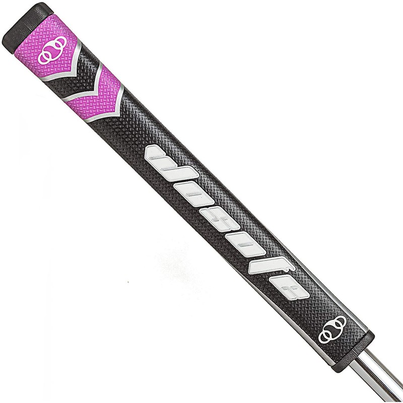 Zenesty ゴルフパターグリップ ミッドサイズ メンズ 45g 2.0 ほとんどのアイアンクラブピストルにフィット 軽量 粘着性の高い表面 繊細なパターン