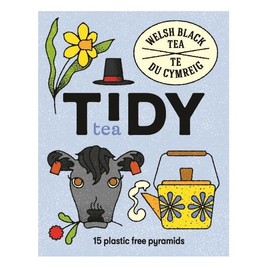 Tidy Tea, Organic Welsh Black Tea, 4 x 15 Plastic Free Pyramid Tea Bags, an All Day Breakfast Tea