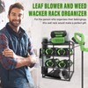 Black Alloy Steel Power Tool Organizer Wall Mount, 4-Tier Shelf,