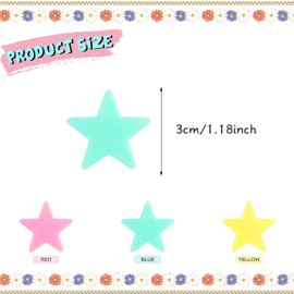 100Pcs Luminous Stars, Colorful Glow in The Dark Luminous Stars Fluorescent Noctilucent Plastic Wall Stickers Murals Decals for Home Art Decor Bedroom Room Decorations, Multicolor