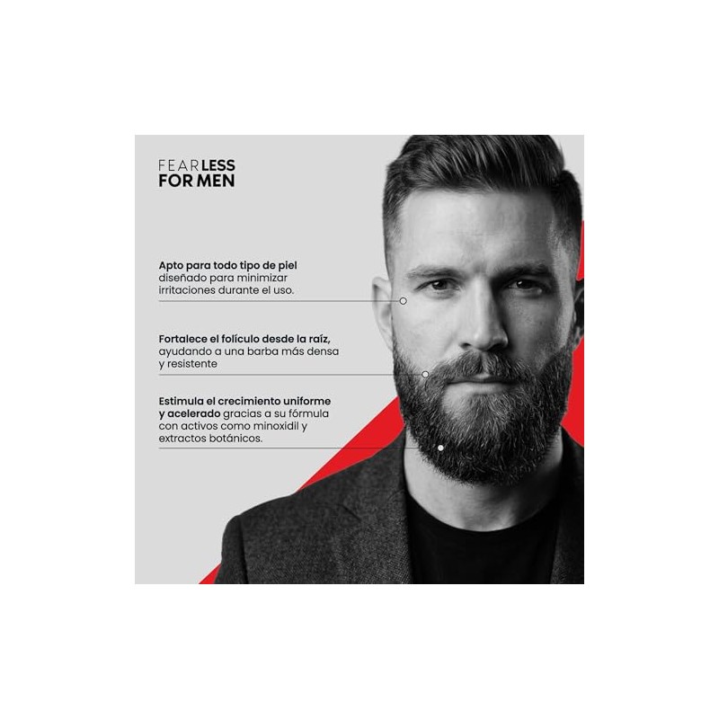 Fearless For Men Bálsamo de Crecimiento de Barba Fortificado con