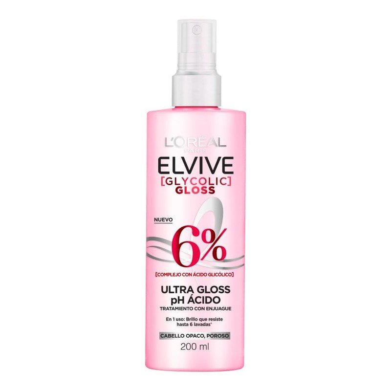 L'Oréal Paris Elvive Tratamiento Ultra Gloss Glycolic Gloss, con Ácido