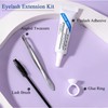 Lash Applicator Tools Set, DIY Cluster Eyelashes, Angled Lash Tweezers