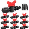 Shut-off Valve for Micro Drip System 1/2 Inch 10 Pieces