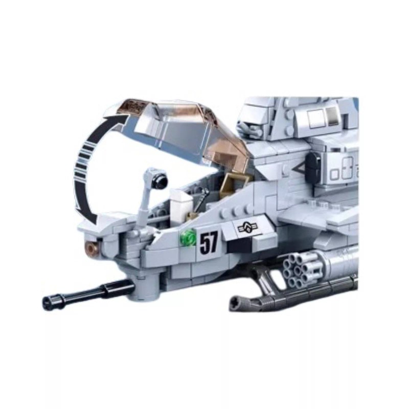 General Jim's Toys & Bricks AH-1Z Viper Attack Helicopter Building