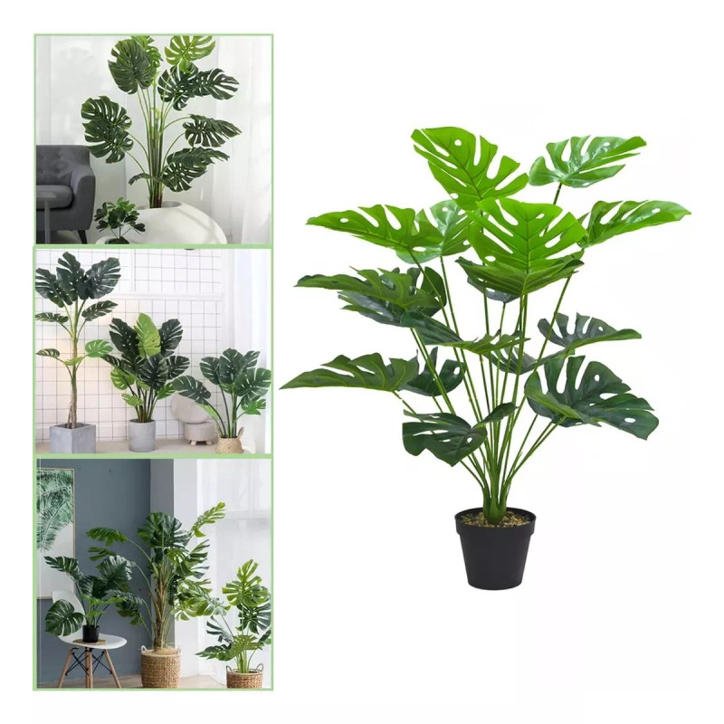 dgb18 Planta Monstera Tropical Artificial Para Decoración 75cm