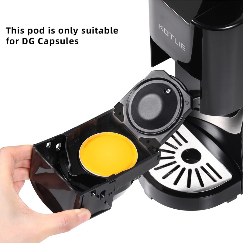 KOTLIE AC-513K/AC-513F Kaffeemaschinenzubehör Kapseln für Dolce Gusto(Schwartz)