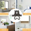 Angoily Wall Mounted Hook, Black Iron Coat Hooks, Decorative Cats
