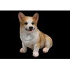 Fachhandel Plus Decorative Corgi Animal Figurine Dog Puppy Sitting Detailed