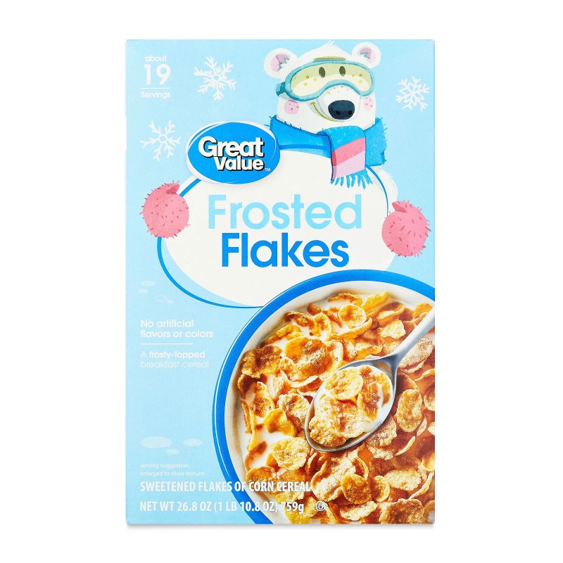 (3 pack) Great Value Frosted Flakes Breakfast Cereal, 26.8 oz