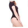 Yo!zor Womens Short Sleeve Cap Bodysuit Black Size 8-10 Small