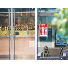 Open Signs, Store Business Hours Sign, Durable Letters Numbers Store Hours Signa